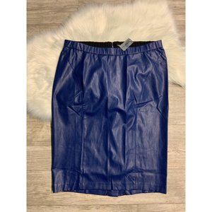 CATHERINES Black Label Comfort Waist Leather Skirt